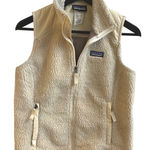 Patagonia  Women Fleece Vest Beige Zip Pockets Size S Warm Outdoor Casual Photo 0