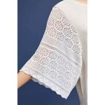 Akemi + Kin  Anthropologie Coro Dolman Crochet Sweatshirt Women's XS Cream Boho Photo 4