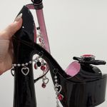 Dolls Kill Black and Pink Heart Heels Photo 0