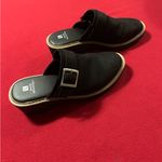 White Mountain Loafers Black Suede Loafers with Buckle by  8 1/2 M Great Shape Photo 3