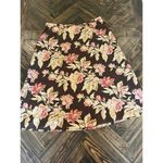 CHAPS Floral Linen Cotton Skirt Midi Lined Cottagecore Flowy Peasant Prairie Photo 2