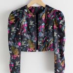 & Other Stories Sequin Print Cropped Jacket Photo 0