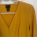 Rachel Zoe Mustard Yellow Button Front Long Sleeve Blouse Photo 4