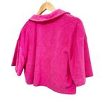 AQUA  Swim‎ Size Small Shirt Collared Pocket Terrycloth Crop Top Pink NEW Photo 5
