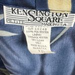 Vintage Kensington Square midnight blue leaf print boyfriend blazer size PL Size L Photo 4