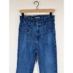 We The Free  People Women Jeans Blue Denim Jayde Flared Hi Rise Dark Wash Size 26 Photo 4