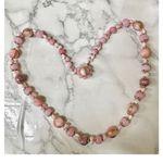 Pink art glass wedding cake vintage necklace Photo 2