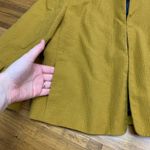 Loft  Petite Textured Open Front Cropped Jacket Bell‎ Sleeve Mustard Yellow XSP Photo 1