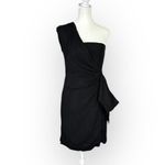 Victoria Beckham Victoria One Shoulder Dress Women's 4 Black Short Sheath Photo 2