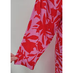 Loft  Floral Long Kimono Pink‎ Red Swim Cover Outfit Topper Tropical Size XS/S Photo 1