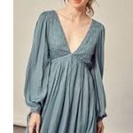 C'ISA Tie Back Babydoll Mini Dress GOTH WHIMSY FAIRY GRUNGE Size Medium M Plum Purple Photo 5