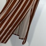 Rue 21 Striped Maxi Skirt Women’s Size L Pull On Stretch w Side Slit Brown Photo 3