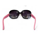 Carolina Lemke Sunglasses Oversized Black Frame Pink Arm Fashion Eyewear Photo 2