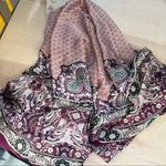A New Day ⭐️  Paisley Magenta White Cream Printed Square Scarf Handkerchief NWOT Photo 0