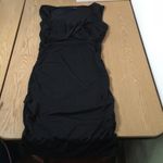 Twenty One New Women’s  Ruched Dress Stretchy Soft Comfy Black Size Medium Photo 1