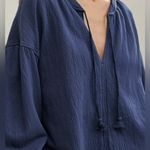 Aerie NEW Easy Street Oversized Sweatshirt navy blue size XXS Photo 3