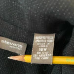 Valerie Stevens Plus Size Black Pinstripe Blazer Jacket Coat‎ size 16W Photo 7