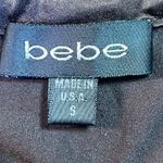 Bebe Y2K Dress Sz Small Brown Silk Trim Puff Sleeve Goblincore Fairy Vintage USA Photo 2