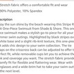 Shade & Shore  Women’s One Piece Swimsuit Black & White Striped Size XL Photo 1