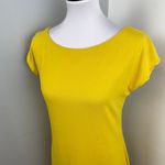 Free People Beach Rosalia Low Open Back Knit Mini Dress Golden Yellow Large Photo 2