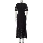 Love Shack Fancy Edie Lace Short Sleeve Long Dress - Black, Size M Photo 5