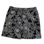 Karen Scott Women Size 14 Skirt Shorts Blue Paisley 28-189 Photo 0