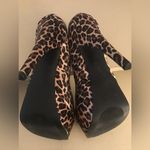 Bebe women animal print satin platform stiletto pump heels US 9 Photo 1