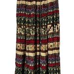 Vintage Pull On Geometric Earth Tone Maxi Skirt Sz L Boho Ren Fair Fairy Grunge Red Size L Photo 0