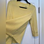 L.L. Bean Size M Yellow Crew Neck Waffle Long Sleeve Thermal Pullover Shirt Size M Photo 4