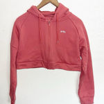 AYBL  Women’s Ultra Crop Pink Full Zip Jacket With Hood Photo 0
