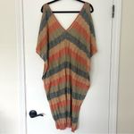 ZARA ‎ Knit Beach Dress Long Maxi Multicolor Striped Cover Up Size Small Photo 1
