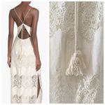 ASTR The Label Cotton & Bohemian Tassel Tie Lace Maxi Dress, Off-White sz. XS Photo 1