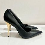 NWOT Arezzo Emily High Stiletto Pump Heels Black Nappa Leather Women's Size 8 Photo 0