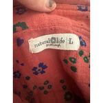 Natural Life  Shirt Dress Womens Size L Floral Georgia Gauzy Cotton Button up Photo 8