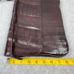 Vintage Eel Skin Shoulder Bag Deep Burgundy Flap Top Multiple Compartments Photo 11