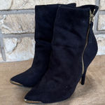 JustFab Elegant Black Suede Ankle Boots just Fab Size 6 Photo 0