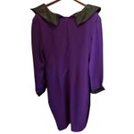 Lily & Taylor Dress Womens 20 Purple Black Leather Trim Brooch NEW Size undefined Photo 3