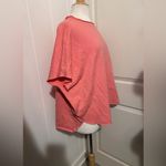 Frank & Eileen  Olive Capelet Coral Top Triple Fleece Funnel Neck Sweater Orange Photo 3