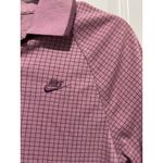 Nike Vintage  Women's Polo Size Medium Purple Grid Cuffed Sleeves Photo 2