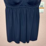 Michael Kors Tankini Top Women Underwire Baby Doll Navy Blue Pool Swim. Size S Photo 3
