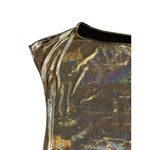 Vidussa Off Shoulder Top Womens Size Medium Gold Shimmer Tie Sleeve Short Sleeve Photo 2