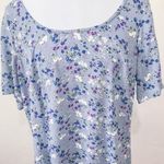 Vintage 90's Lavender Floral Dress Purple Size L Photo 7