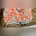 Loft Ann Taylor Coral Paisley Floral Print Lace Trim Halter Dress,Size 0,NWT Photo 1