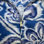 Coldwater Creek Women’s Jacket Large Blue White Moonlight Floral Full Zip Boho Photo 3
