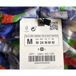 ZARA NEW  Blue Green Floral Asymmetrical One Shoulder Bloggers Fave Bodysuit Sz M Photo 9