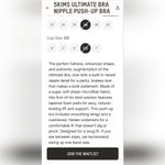 SKIMS NWT  Ultimate Padded Plunge Pushup Push Up Nipple Bra Black ONYX 40B Photo 4