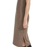 Andrew Marc  Mocha Ribbed Sleeveless Funnel Neck Midi Dress M NEW Photo 0