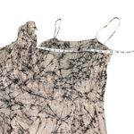 Designer Boutique One Shoulder Drape Crepe Floral Mini Dress Small Tan Size 4 Photo 7