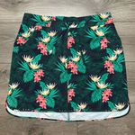 Duluth Pier Genius High Rise Green Floral Active Swim Skirt Size Medium Photo 0