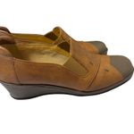 XENIA Leather Comfort Loafers Brown & Taupe Slip Photo 6